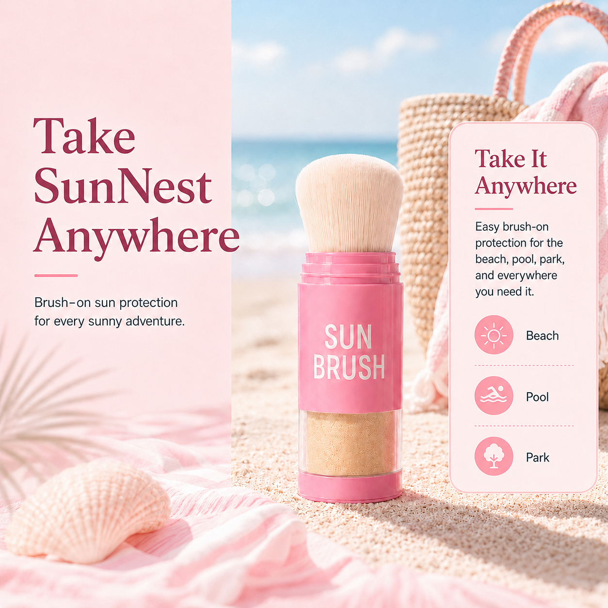 SunNest™ Mineral Sunscreen Brush SPF 50